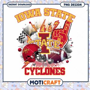 Iowa State Cyclones Football PNG Design Instant Download