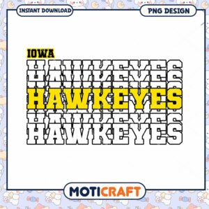 Iowa Hawkeyes Team Spirit PNG Design for Instant Download