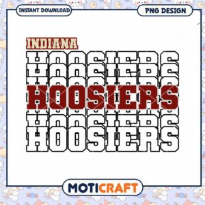 Indiana Hoosiers Sports Team PNG Design Instant Download