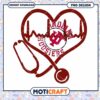 Indiana Hoosiers Heartbeat Stethoscope PNG Design Download