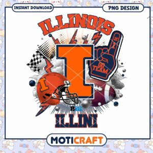 Illinois Fighting Illini Sports PNG Design for Fans