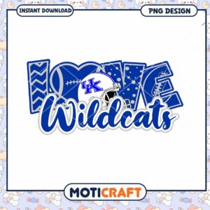 I Love Wildcats Kentucky PNG Instant Download Design