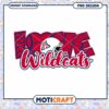 I Love Wildcats PNG Football Team Design Download