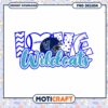 I Love Wildcats Football PNG Instant Download Design