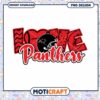 I Love Panthers Football PNG Design for Fans and Gifts