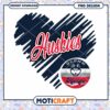 Huskies Heart Design PNG Instant Download for Fans
