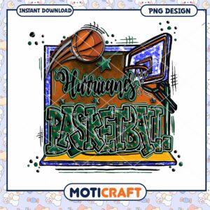 Hurricanes Basketball PNG Graphic Instant Download Art