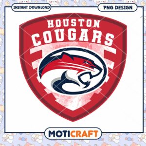 Houston Cougars Logo PNG Instant Download Design Art