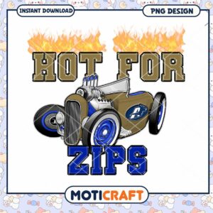 Hot for Zips Retro Car PNG Design Instant Download Art