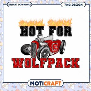 Hot for Wolfpack Retro Car PNG Design Download