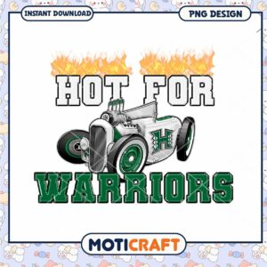Hot for Warriors Vintage Car PNG Instant Download Design