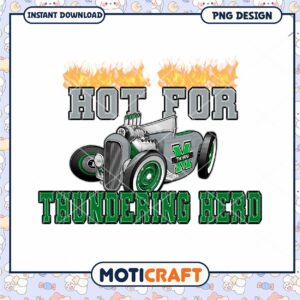 Hot for Thundering Herd Vintage Car PNG Design Download