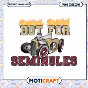 Hot for Seminoles Vintage Car PNG Design Download
