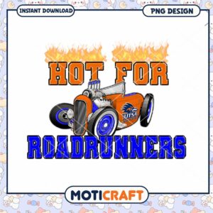 Hot for Roadrunners Vintage Car PNG Design Download