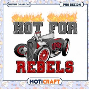 Hot for Rebels Retro Car PNG Instant Download Design
