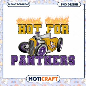 Hot for Panthers Retro Car Graphic PNG Downloadable Art