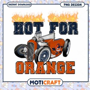 Hot for Orange Vintage Car PNG Graphic Design Download
