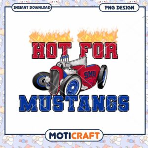 Hot for Mustangs Vintage Car PNG Design Download