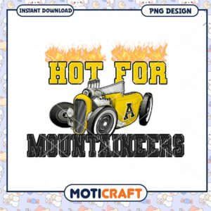 Hot for Mountaineers Retro Car PNG Design Download