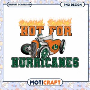 Hot for Hurricanes Vintage Car PNG Design Download
