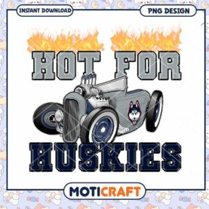 Hot for Huskies Retro Car PNG Design Download Online