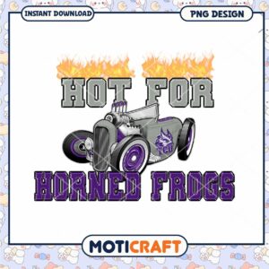 Hot for Horned Frogs Classic Car PNG Design Download