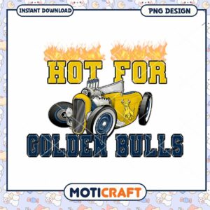 Hot for Golden Bulls Vintage Car Design PNG Download