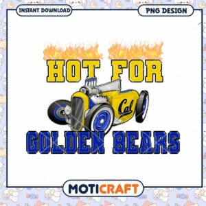 Hot for Golden Bears Vintage Car PNG Design Download