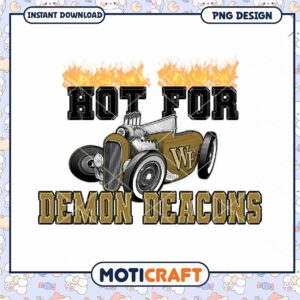 Hot for Demon Deacons Vintage Car PNG Design Download