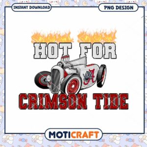 Hot for Crimson Tide Vintage Car PNG Design Download
