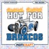 Hot for Broncos Vintage Car Design PNG Download