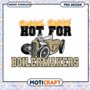 Hot for Boilermakers Retro Car PNG Design Downloadable Art