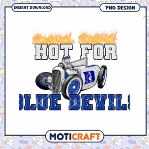 Hot for Blue Devils Vintage Car PNG Design Download