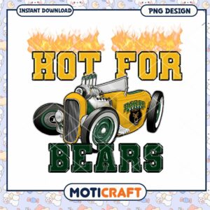 Hot for Bears Vintage Car PNG Design Download