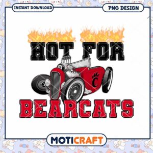Hot for Bearcats Vintage Car PNG Instant Download Art