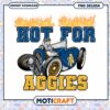 Hot for Aggies Retro Car PNG Design Instant Download