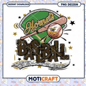 Hornets Baseball PNG Design for Instant Download Art