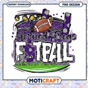 Horned Frogs Football PNG Design for Instant Download