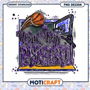 Horned Frogs Basketball PNG Design for Instant Download