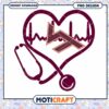 Heartbeat Stethoscope PNG Design Instant Download Art