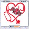 Heartbeat Stethoscope PNG Design for State Lovers