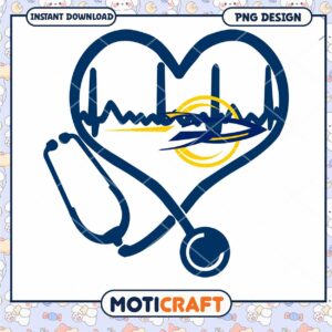 Heartbeat Stethoscope Health PNG Design for Download