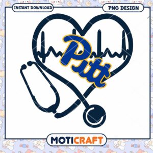 Heartbeat Stethoscope Design for Pitt PNG Download