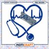 Heart with Stethoscope Tigers Team Spirit PNG Design
