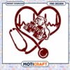 Heartbeat Bulldog State Stethoscope PNG Design Download