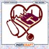 Heart with Stethoscope PNG Design Instant Download Art