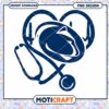 Heart Stethoscope PNG Design Instant Download Art