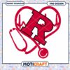 Heart Stethoscope R Letter PNG Design Instant Download