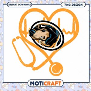 Heart Stethoscope Dog PNG Design for Instant Download