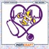 Heart Stethoscope Design PNG Instant Download Art